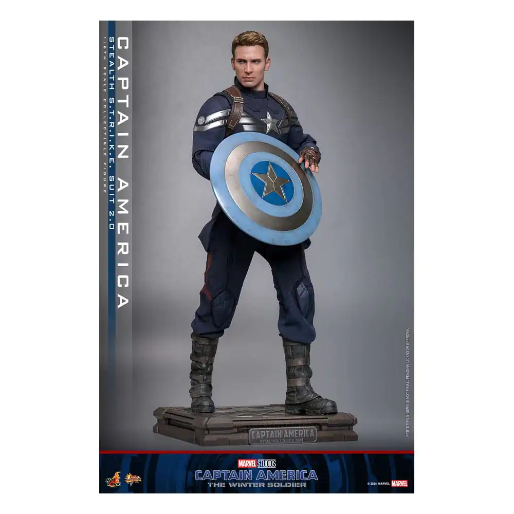 Captain America: The Winter Soldier Movie Masterpiece 1/6 Captain America (Stealth S.T.R.I.K.E. Suit) 2.0 akciófigura 31 cm termékfotó