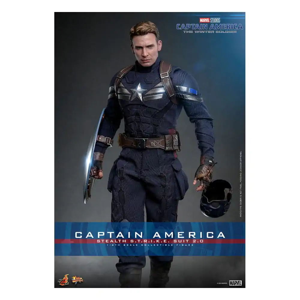 Captain America: The Winter Soldier Movie Masterpiece 1/6 Captain America (Stealth S.T.R.I.K.E. Suit) 2.0 akciófigura 31 cm termékfotó