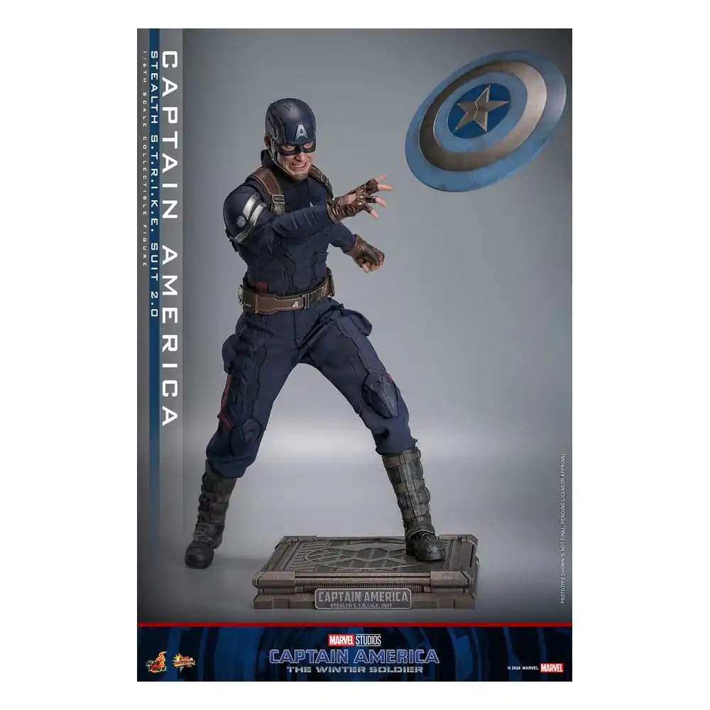 Captain America: The Winter Soldier Movie Masterpiece 1/6 Captain America (Stealth S.T.R.I.K.E. Suit) 2.0 akciófigura 31 cm termékfotó