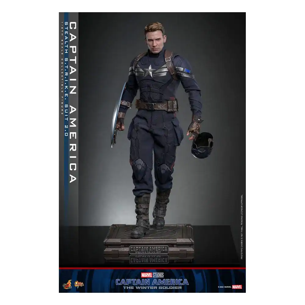 Captain America: The Winter Soldier Movie Masterpiece 1/6 Captain America (Stealth S.T.R.I.K.E. Suit) 2.0 akciófigura 31 cm termékfotó