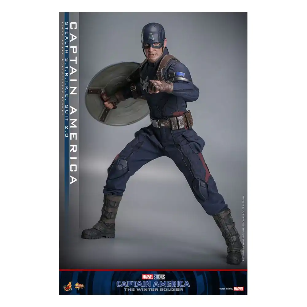 Captain America: The Winter Soldier Movie Masterpiece 1/6 Captain America (Stealth S.T.R.I.K.E. Suit) 2.0 akciófigura 31 cm termékfotó