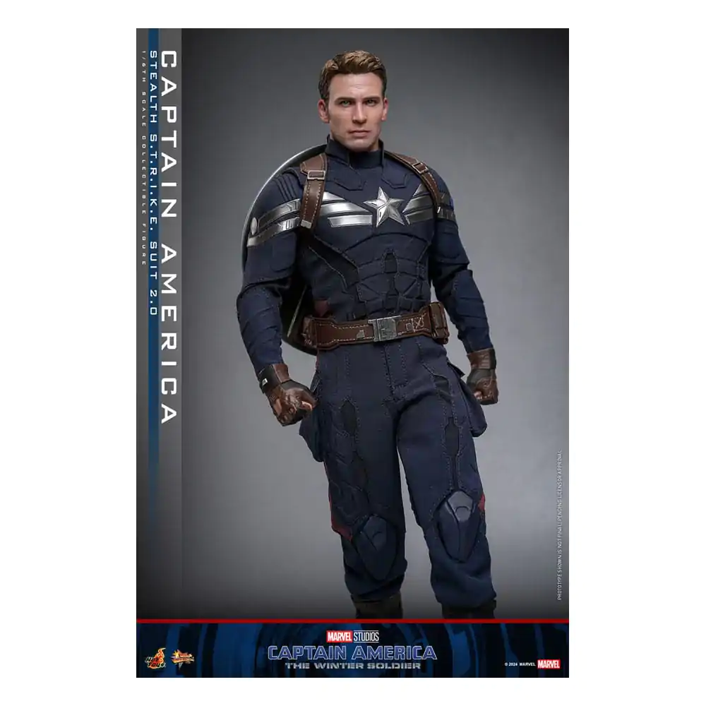 Captain America: The Winter Soldier Movie Masterpiece 1/6 Captain America (Stealth S.T.R.I.K.E. Suit) 2.0 akciófigura 31 cm termékfotó