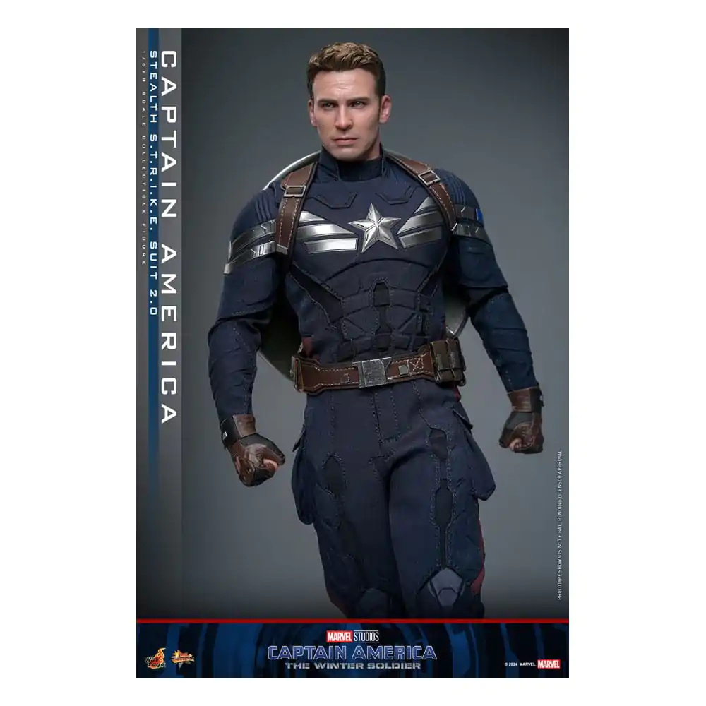 Captain America: The Winter Soldier Movie Masterpiece 1/6 Captain America (Stealth S.T.R.I.K.E. Suit) 2.0 akciófigura 31 cm termékfotó