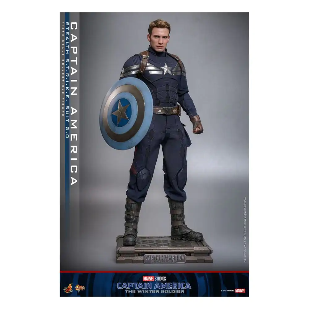 Captain America: The Winter Soldier Movie Masterpiece 1/6 Captain America (Stealth S.T.R.I.K.E. Suit) 2.0 akciófigura 31 cm termékfotó