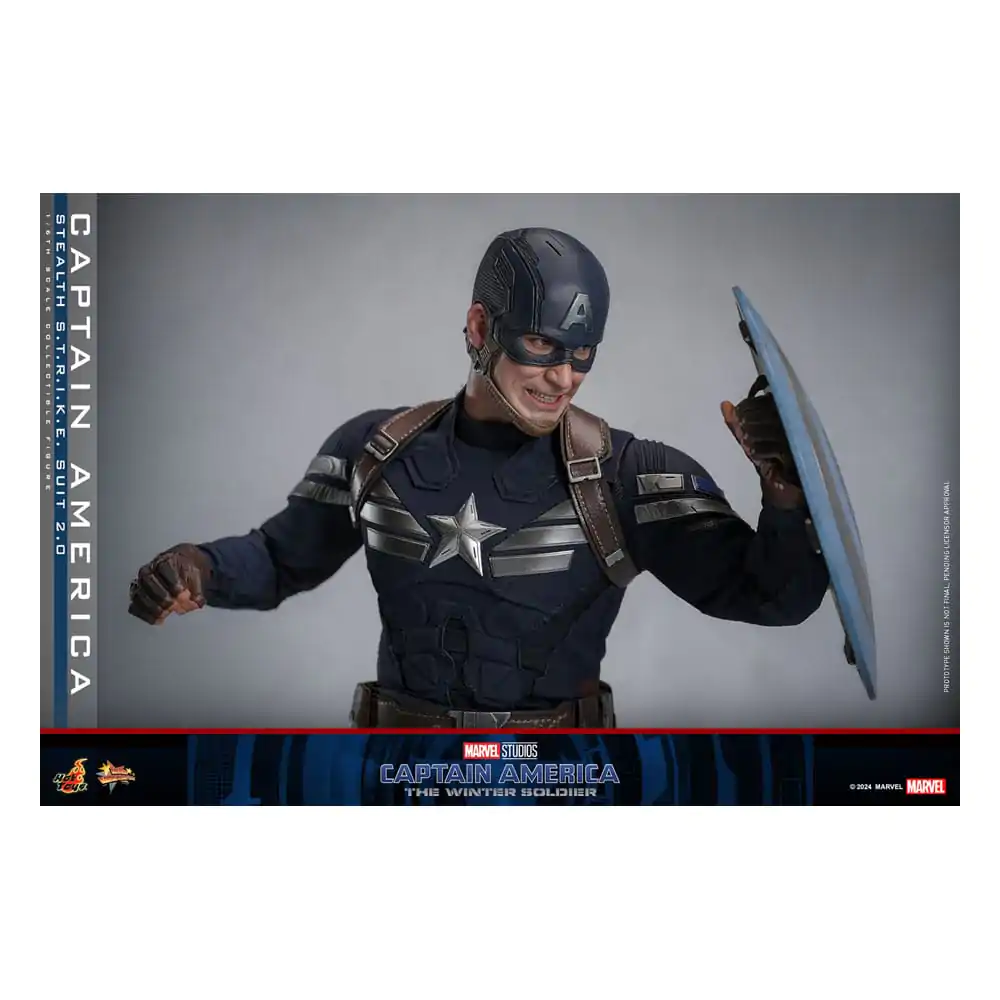 Captain America: The Winter Soldier Movie Masterpiece 1/6 Captain America (Stealth S.T.R.I.K.E. Suit) 2.0 akciófigura 31 cm termékfotó