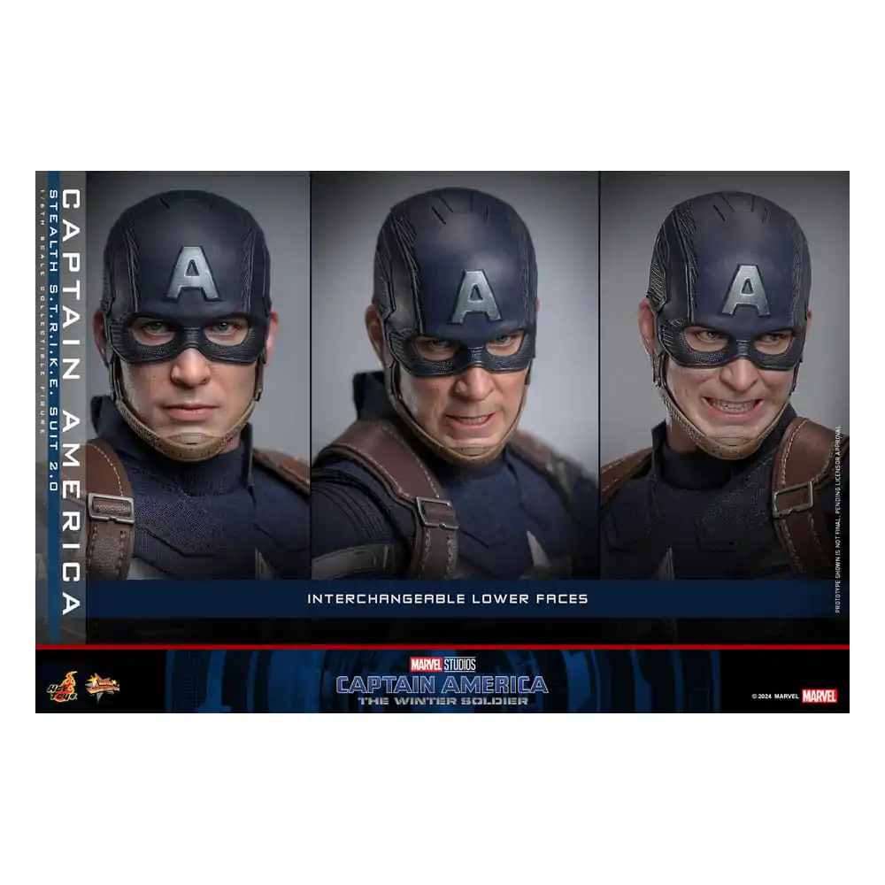 Captain America: The Winter Soldier Movie Masterpiece 1/6 Captain America (Stealth S.T.R.I.K.E. Suit) 2.0 akciófigura 31 cm termékfotó