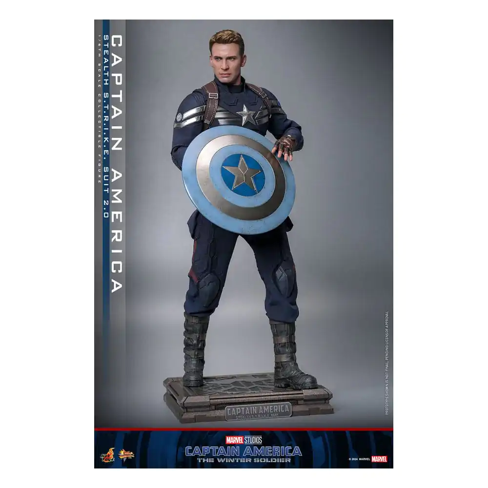 Captain America: The Winter Soldier Movie Masterpiece 1/6 Captain America (Stealth S.T.R.I.K.E. Suit) 2.0 akciófigura 31 cm termékfotó