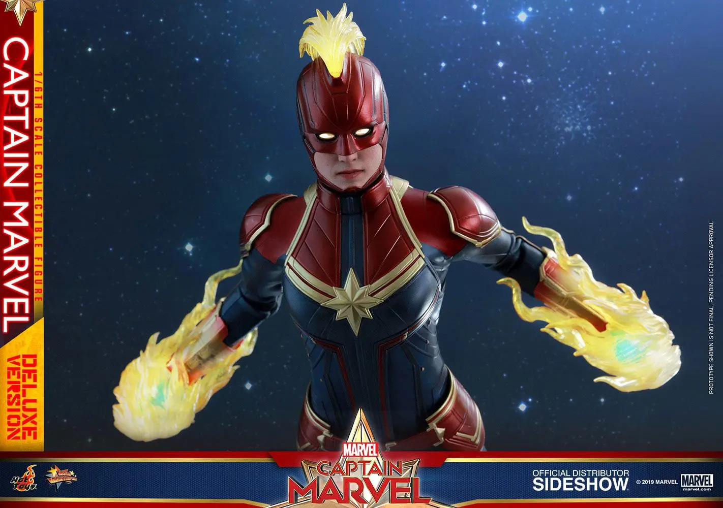 Captain Marvel Movie Masterpiece 1/6 Captain Marvel Deluxe Ver. akciófigura 29 cm termékfotó