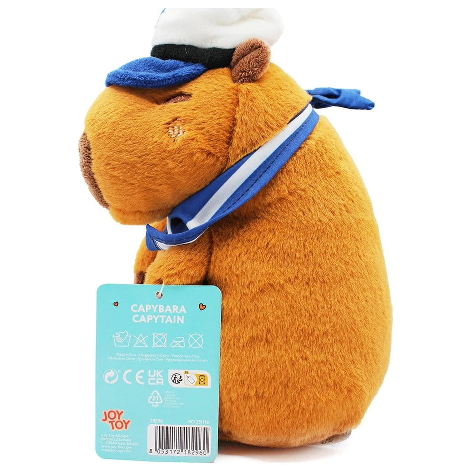 Capybara Capy Captain plüss figura 23 cm termékfotó