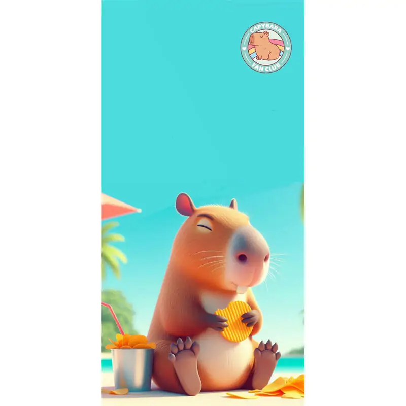 Capybara mikroszálas strandtörölköző termékfotó
