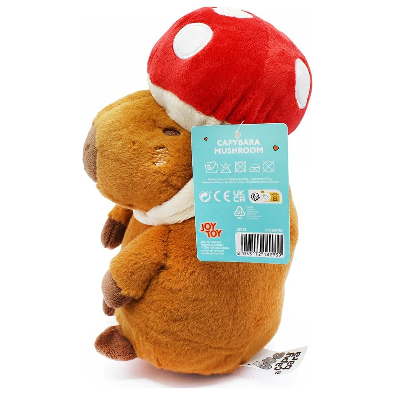 Capybara Mushroom plüss figura 23 cm termékfotó
