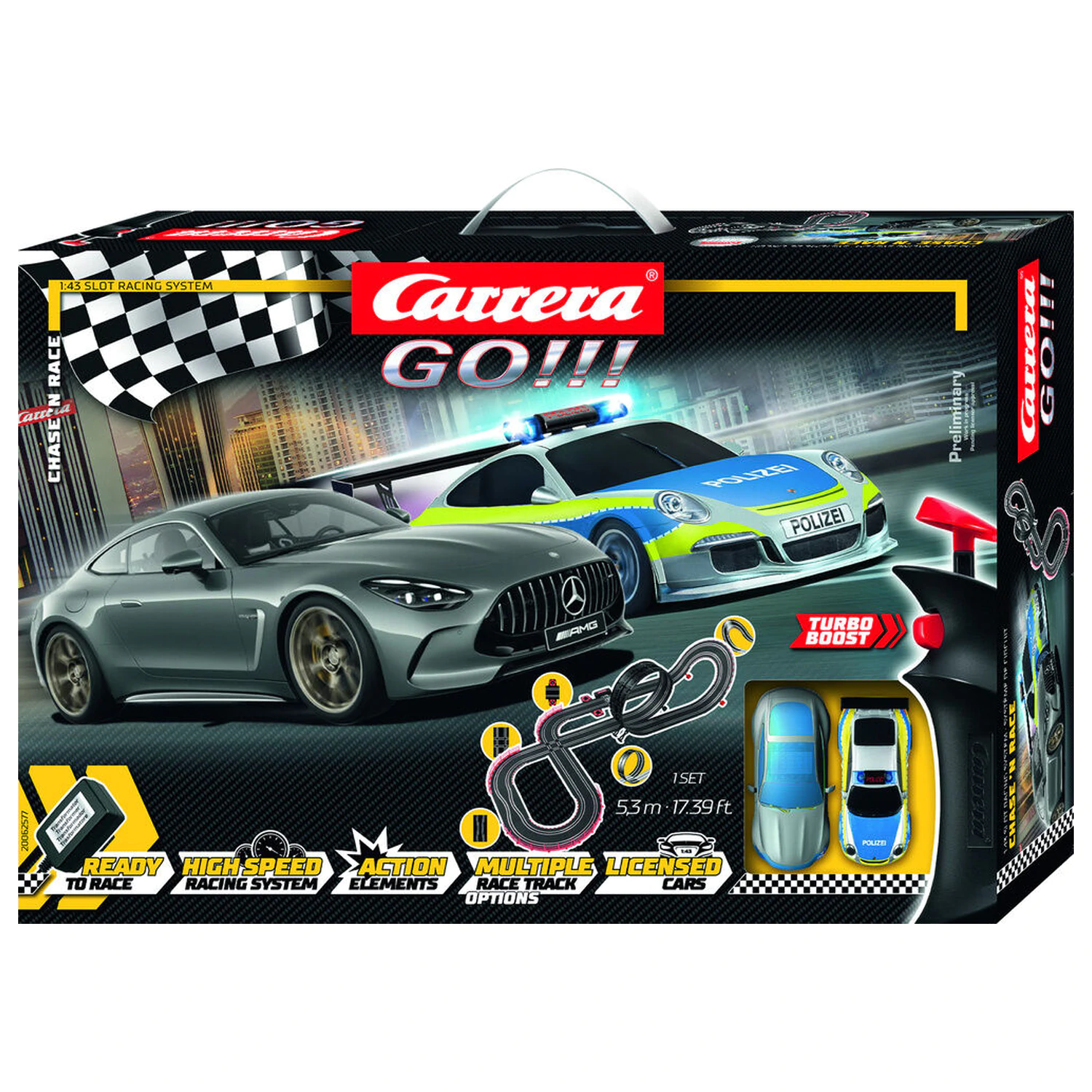 Carrera GO!!! Chase 'n Race elektromos versenypálya termékfotó