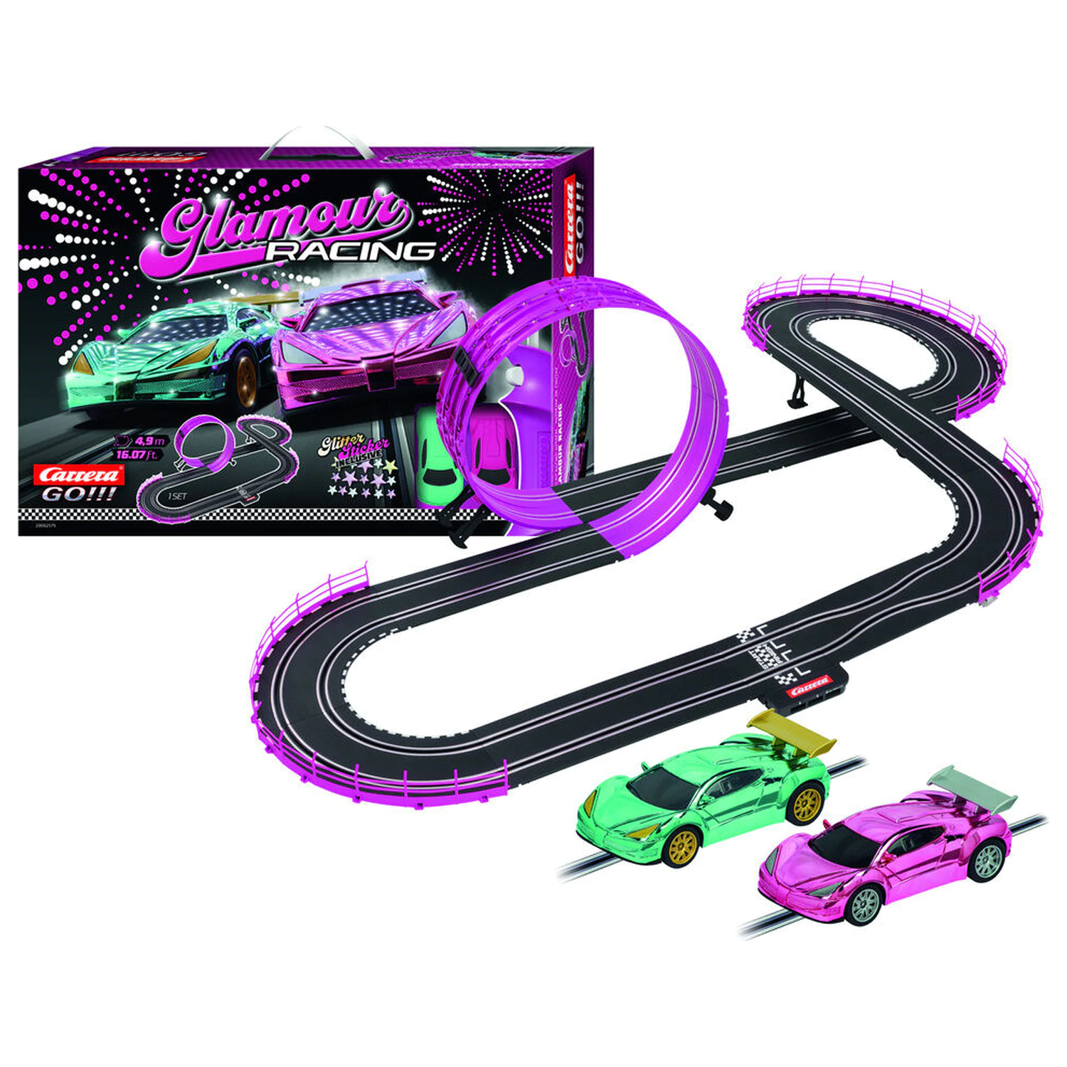 Carrera GO!!! Glamour Racing - elektromos versenypálya termékfotó