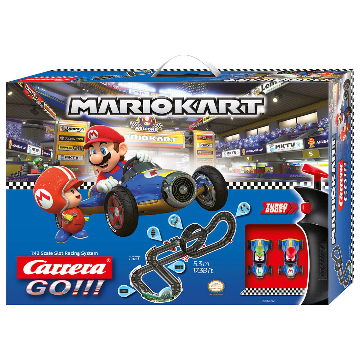 Carrera GO!!! Mario Kart Mario & Luigi elektromos versenypálya termékfotó
