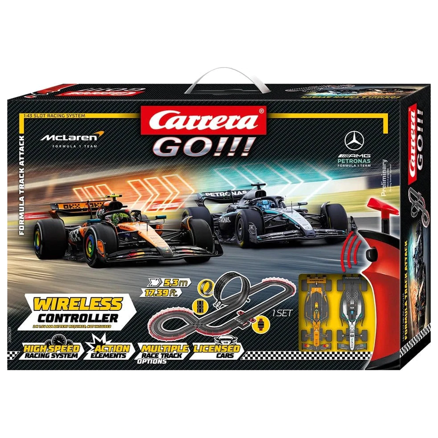 Carrera GO!!! Slot Car Track Set Formula Track Attack elektromos versenypálya  termékfotó