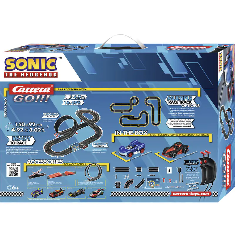 Carrera GO!!! Sonic the Hedgehog Sonic + Shadow elektromos versenypálya termékfotó