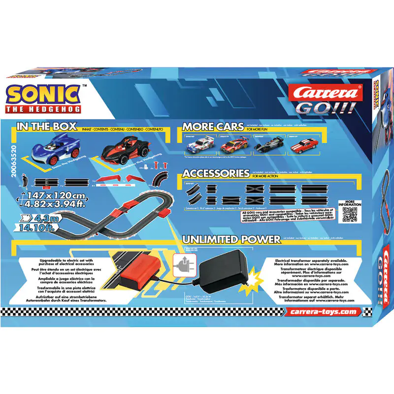 Carrera GO!!! Sonic the Hedgehog Sonic + Shadow elektromos versenypálya termékfotó