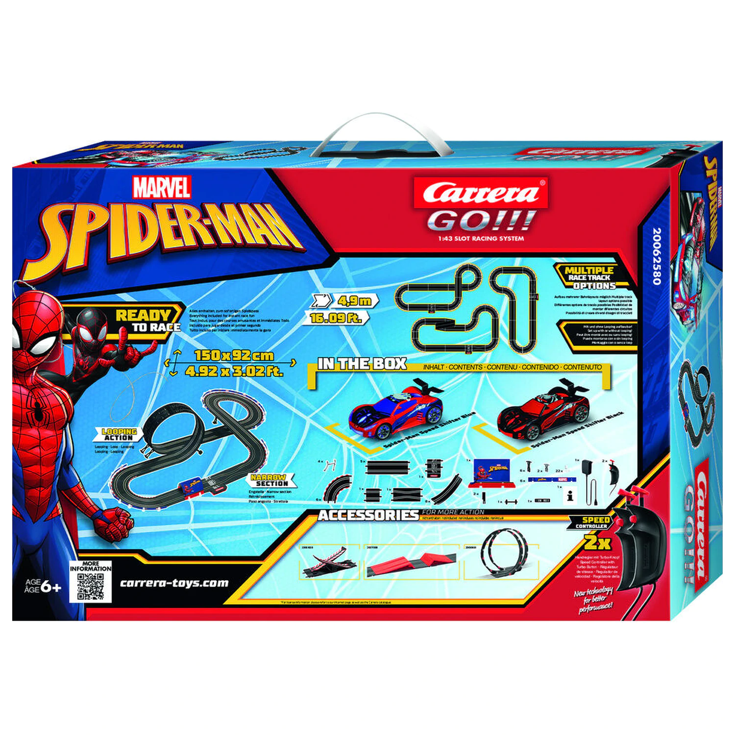 Carrera GO!!! Spider-Man elektromos versenypálya termékfotó