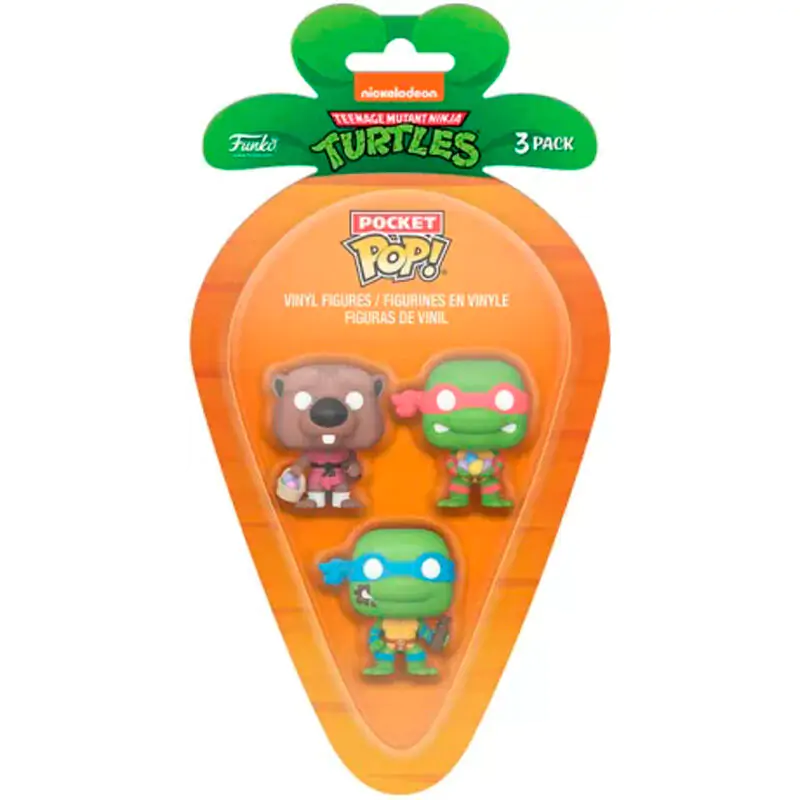 Carrot Pocket Funko POP Ninja Turtles Splinter Leonardo Raphael 3db-os figura csomag termékfotó