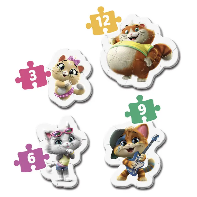 Cats 44 My First Puzzle 3-6-9-12db-os termékfotó