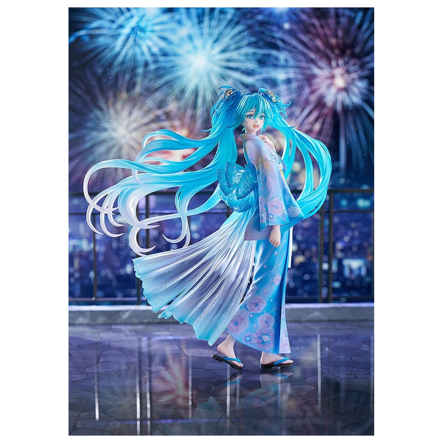 Character Vocal Series 01: Hatsune Miku 1/7 Music & Fire Works Ver. PVC figura 23 cm termékfotó
