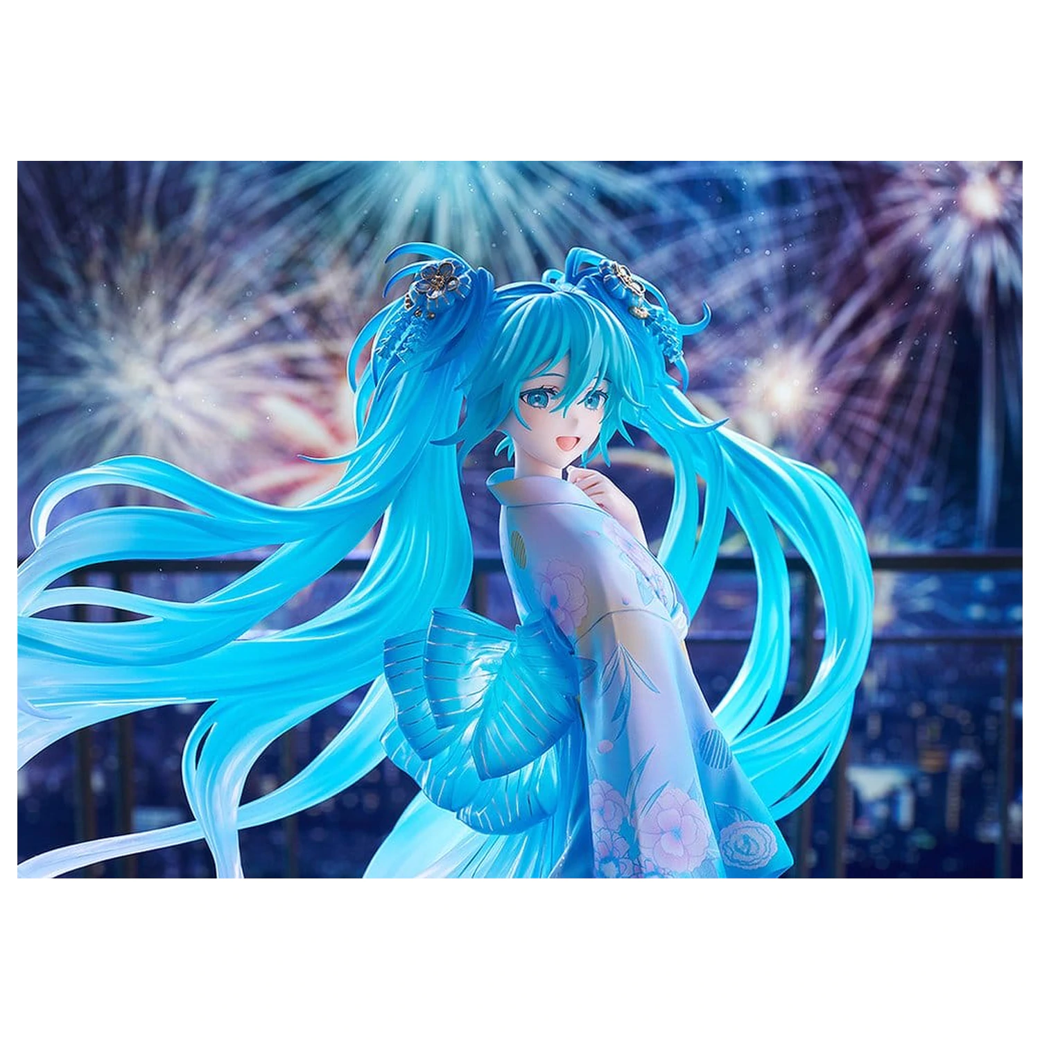 Character Vocal Series 01: Hatsune Miku 1/7 Music & Fire Works Ver. PVC figura 23 cm termékfotó