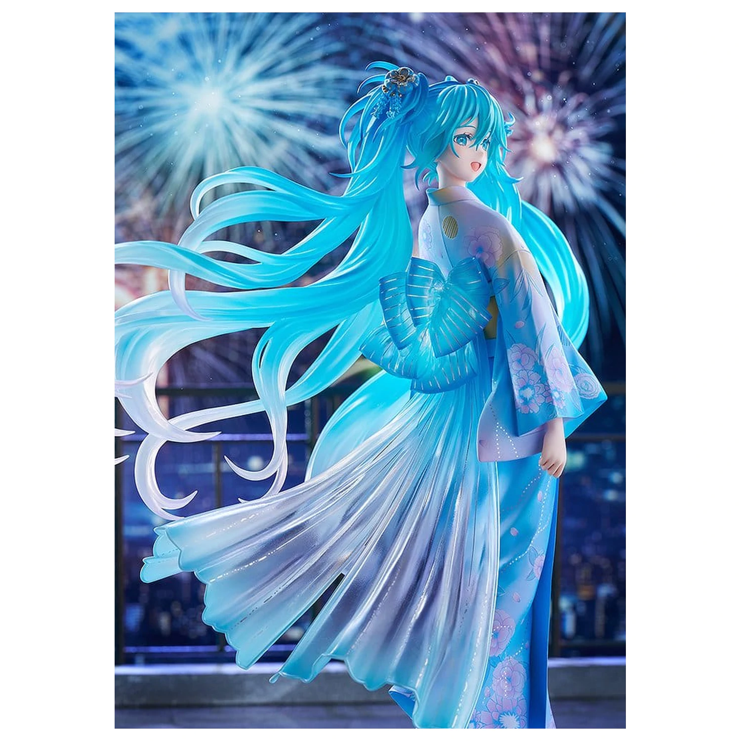 Character Vocal Series 01: Hatsune Miku 1/7 Music & Fire Works Ver. PVC figura 23 cm termékfotó