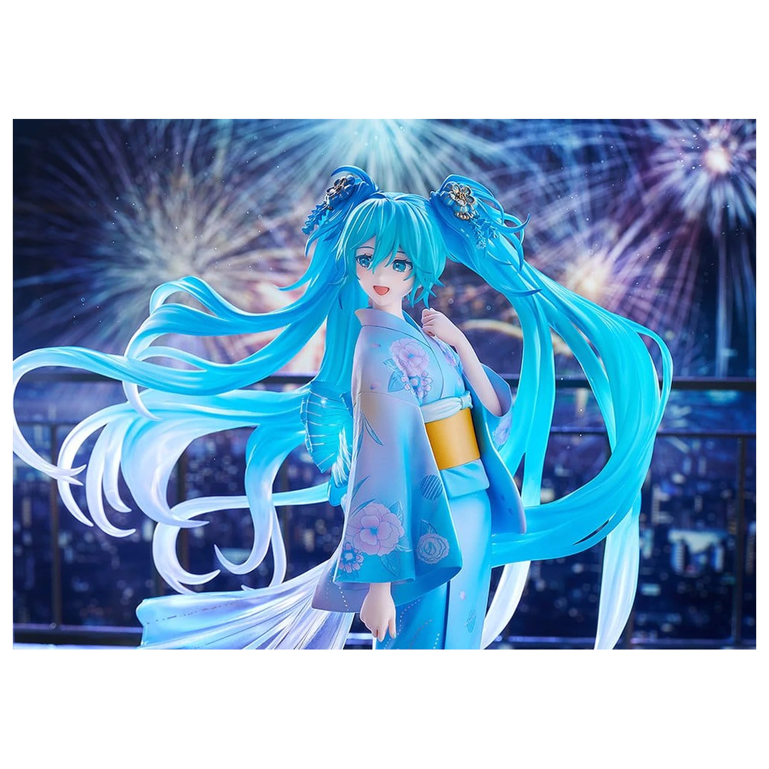 Character Vocal Series 01: Hatsune Miku 1/7 Music & Fire Works Ver. PVC figura 23 cm termékfotó