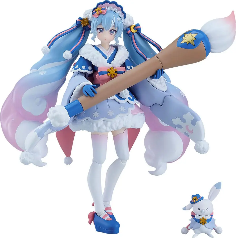 Character Vocal Series 01: Hatsune Miku Figma Snow Miku: Serene Winter Ver. akciófigura 13 cm termékfotó