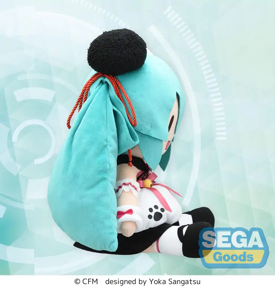 Character Vocal Series 01: Hatsune Miku Fuwa Petit Hatsune Miku Panda Bun LL plüss figura 40 cm termékfotó