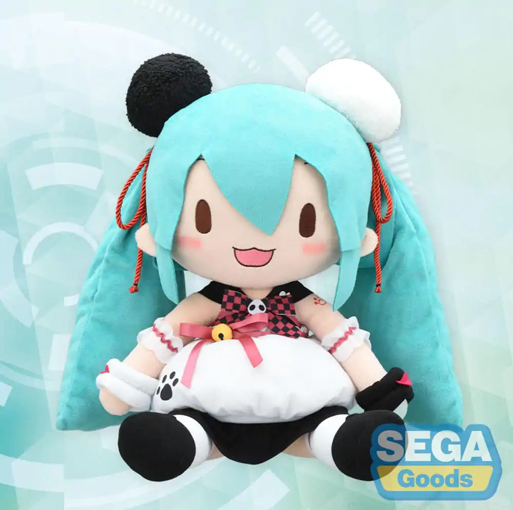 Character Vocal Series 01: Hatsune Miku Fuwa Petit Hatsune Miku Panda Bun LL plüss figura 40 cm termékfotó