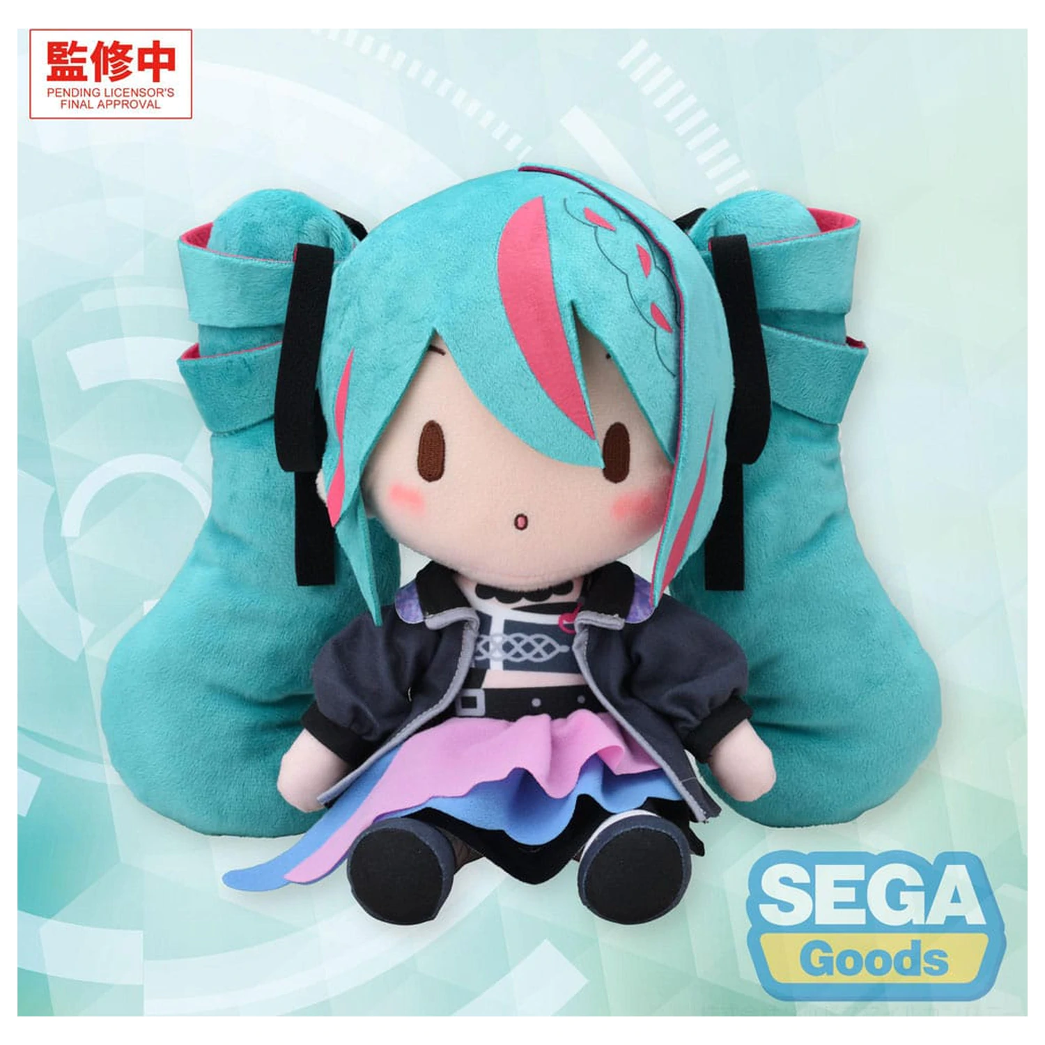 Character Vocal Series 01: Hatsune Miku Fuwa Petit Hatsune Miku Punk! M plüss figura 22 cm    termékfotó