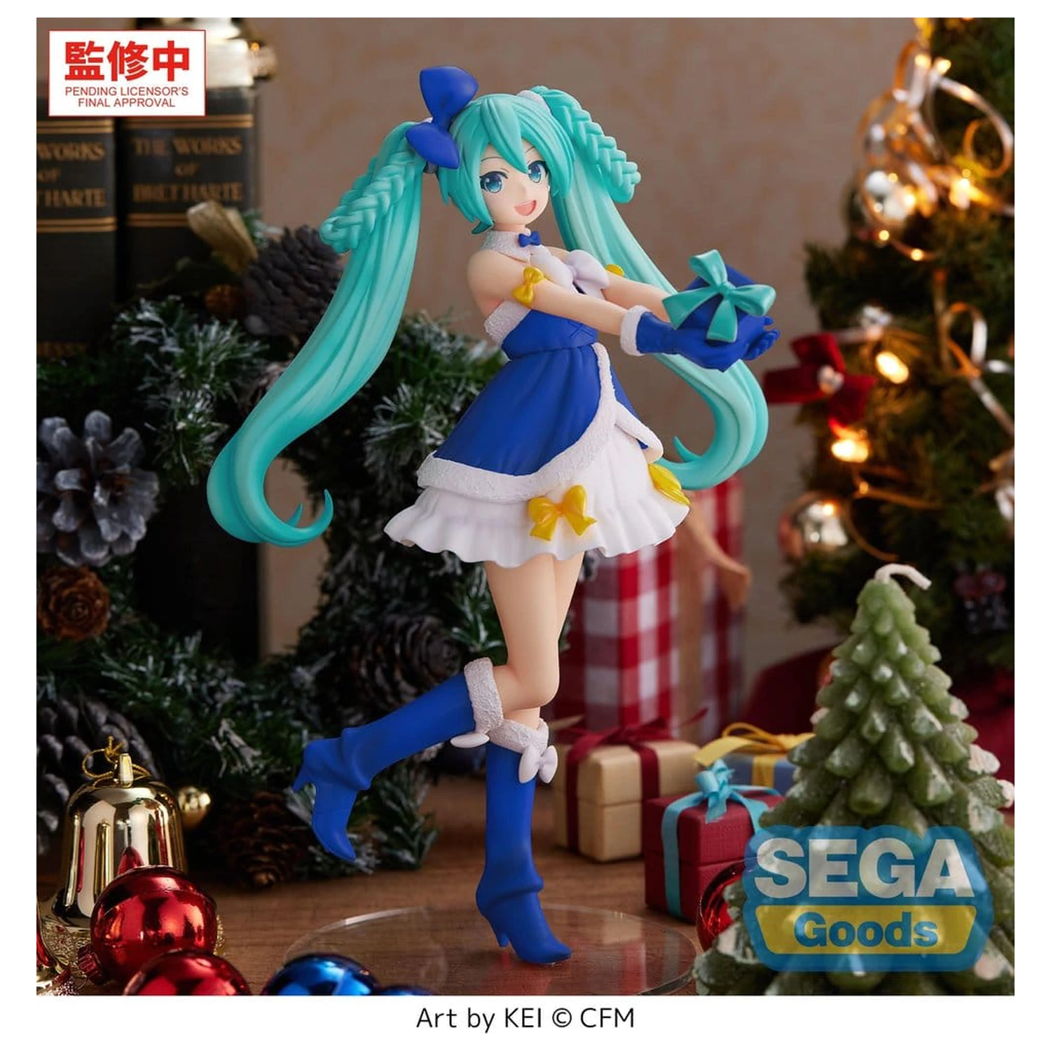 Character Vocal Series 01: Hatsune Miku High Hatsune Miku Sapphire Christmas Ver. PVC figura 21 cm termékfotó