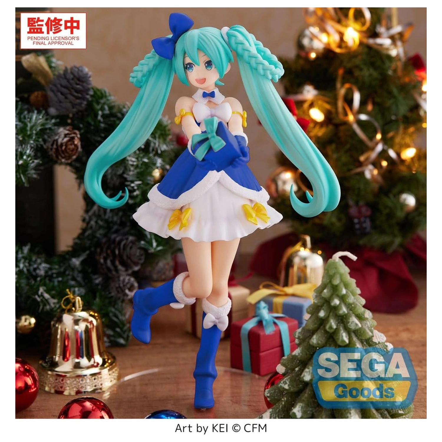 Character Vocal Series 01: Hatsune Miku High Hatsune Miku Sapphire Christmas Ver. PVC figura 21 cm termékfotó