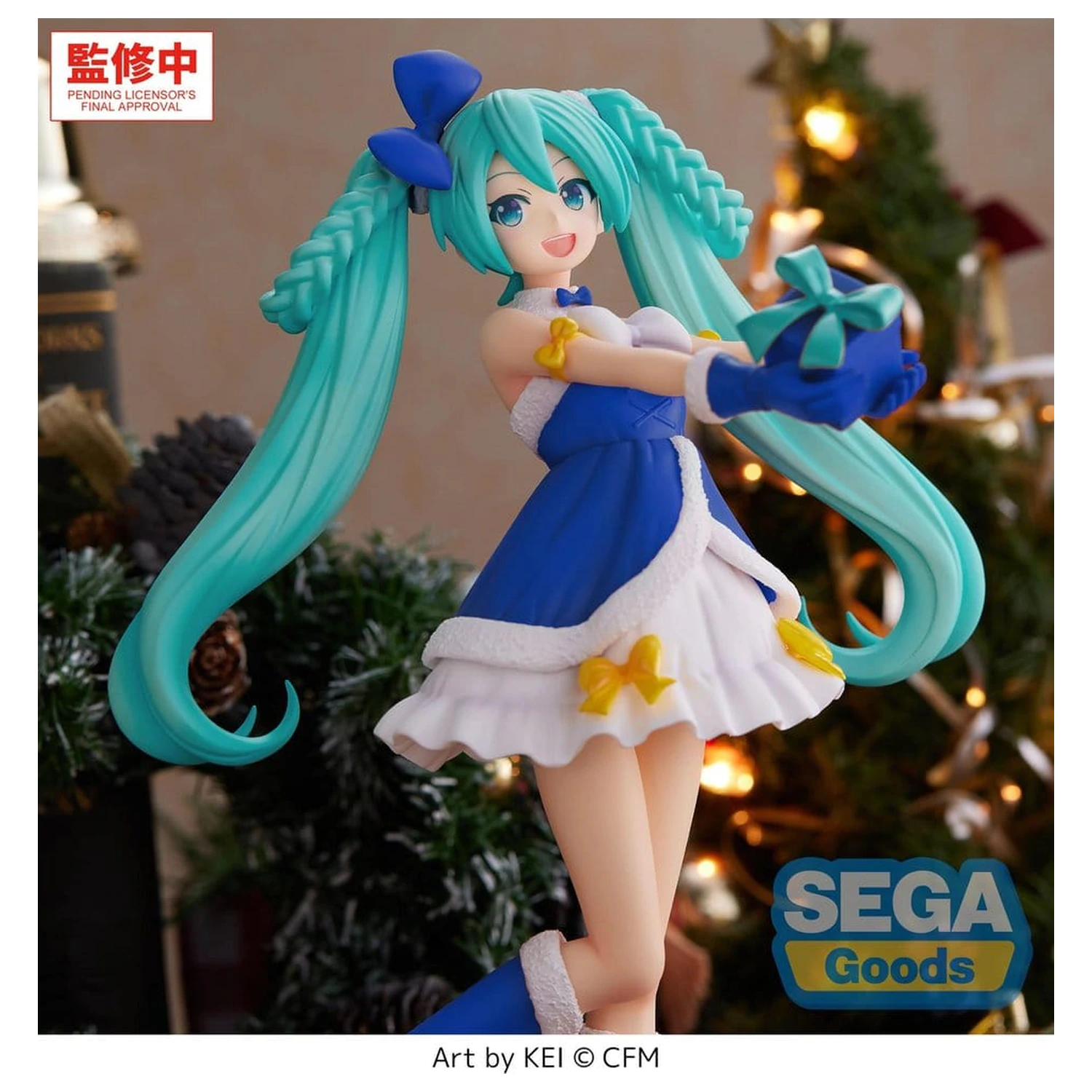 Character Vocal Series 01: Hatsune Miku High Hatsune Miku Sapphire Christmas Ver. PVC figura 21 cm termékfotó
