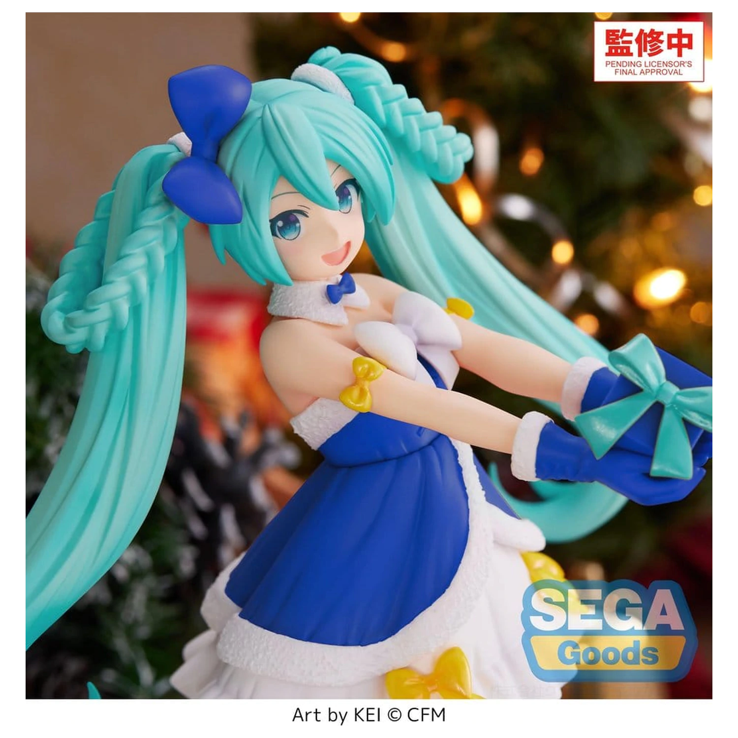 Character Vocal Series 01: Hatsune Miku High Hatsune Miku Sapphire Christmas Ver. PVC figura 21 cm termékfotó