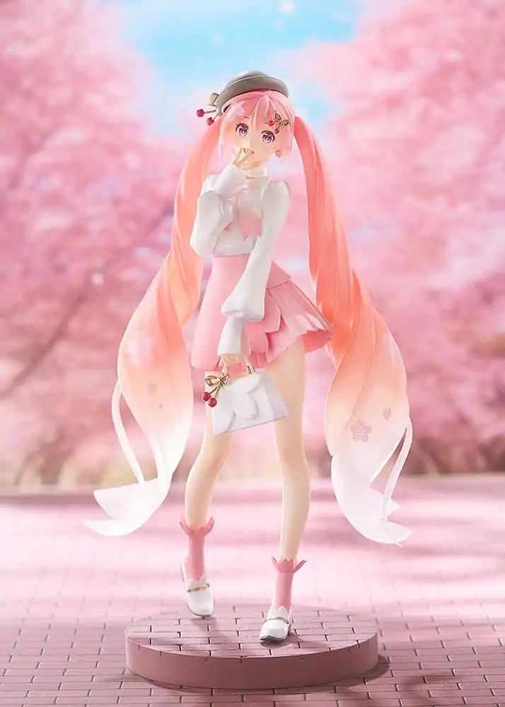 Character Vocal Series 01: Hatsune Miku Pop Up Parade Sakura Miku: Hanami Outfit Ver. PVC szobor figura 23 cm termékfotó