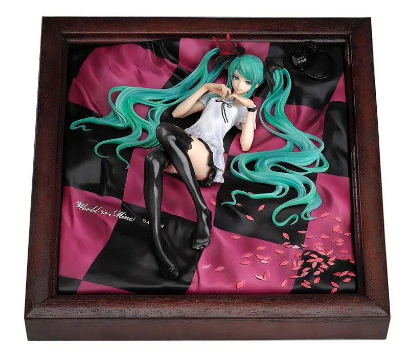 Character Vocal Series 1/8 Miku Hatsune World is Mine Brown Frame PVC szobor figura 22 cm termékfotó