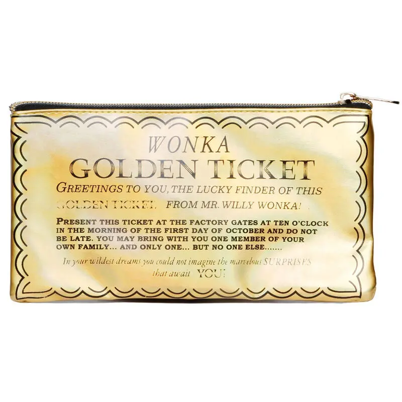 Charlie and the Chocolate Factory Wonka Golden Ticket neszeszer táska termékfotó