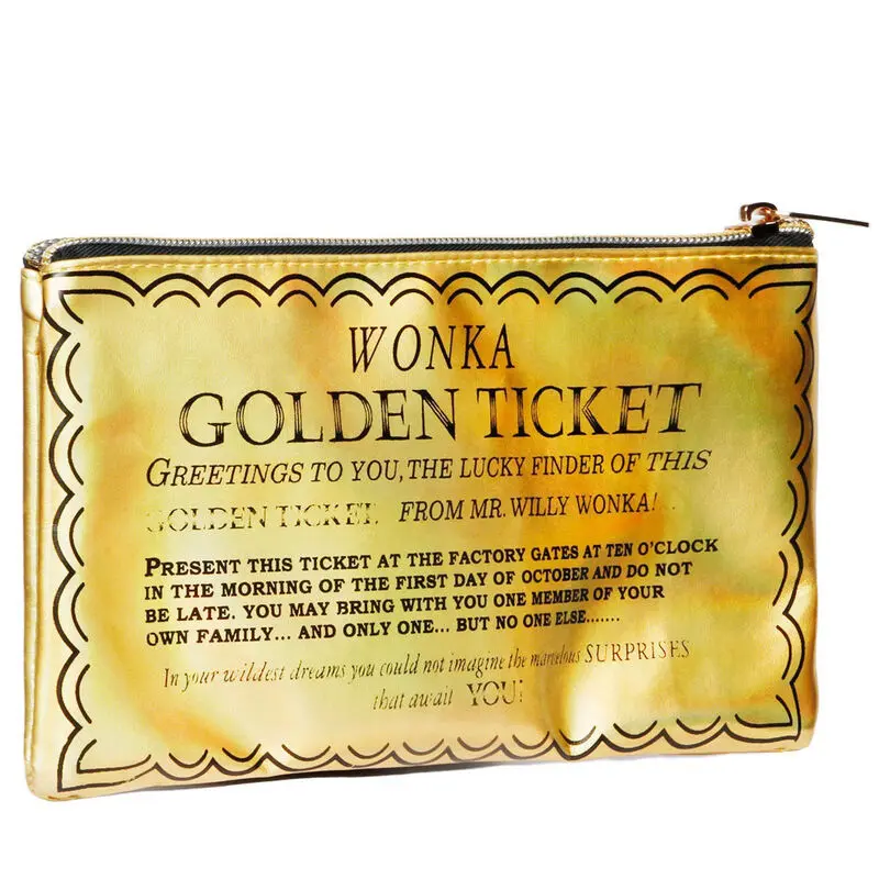 Charlie and the Chocolate Factory Wonka Golden Ticket neszeszer táska termékfotó