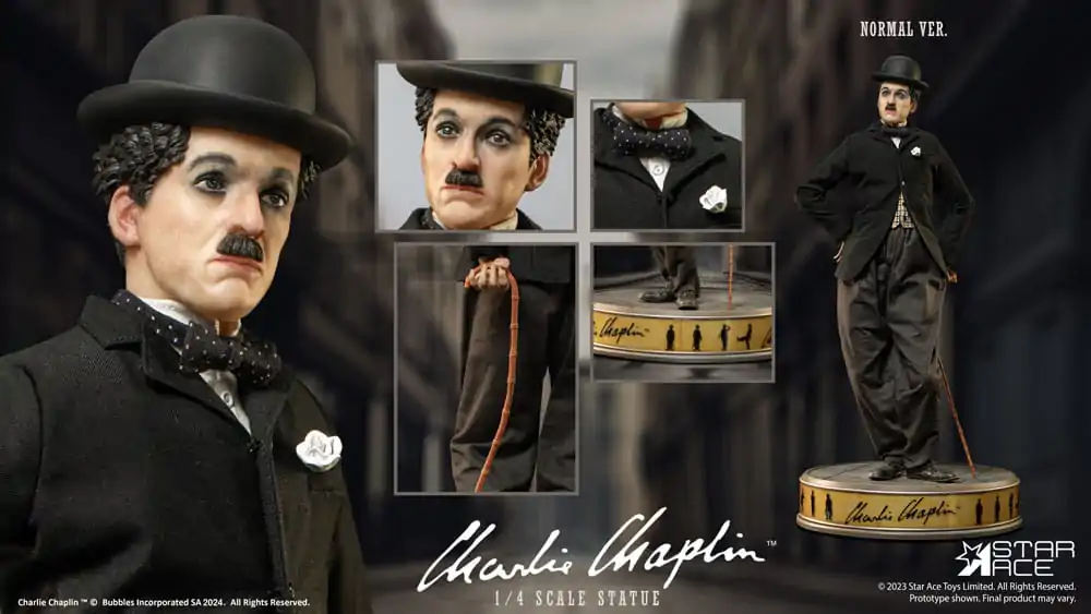 Charlie Chaplin 1/4 Deluxe Version szobor figura 50 cm termékfotó