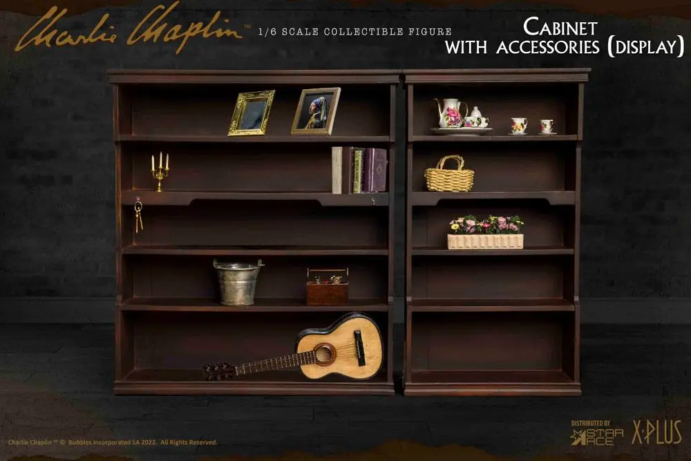 Charlie Chaplin My Favourite Movie Accessories Set 1/6 Cabinet Set termékfotó
