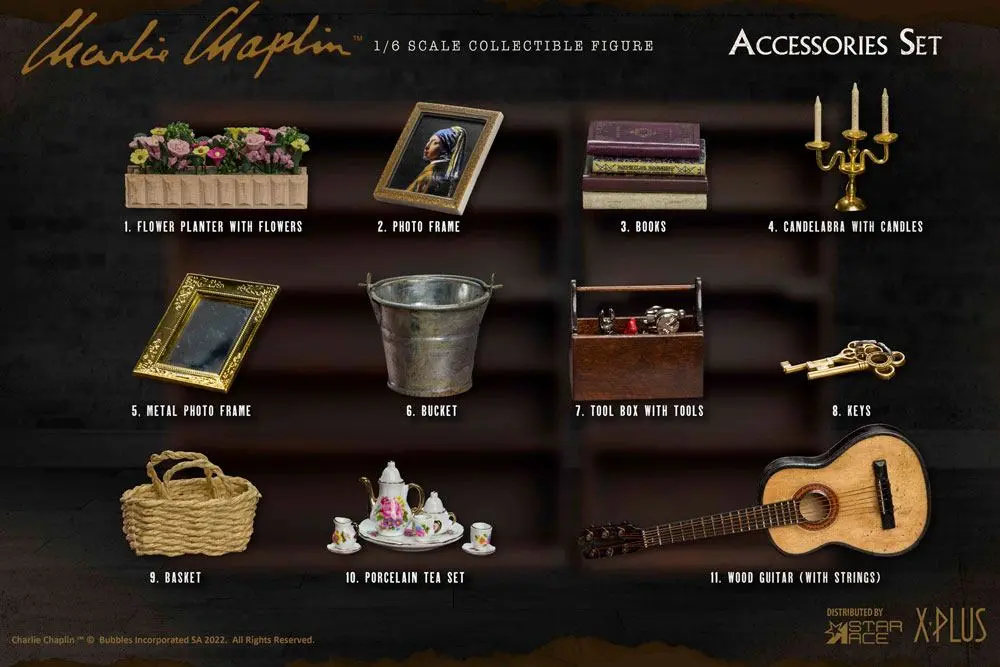 Charlie Chaplin My Favourite Movie Accessories Set 1/6 Set G termékfotó