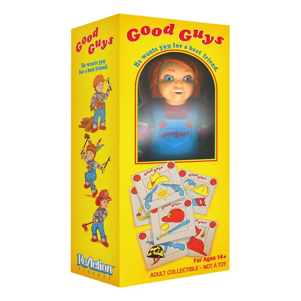 Child´s Play ReAction Good Guy Chucky in Box NYCC akciófigura 10 cm termékfotó