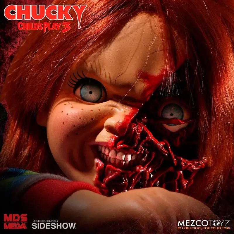 Chucky Childs Play 3 pizza arcú Chucky beszélő figura 38cm termékfotó