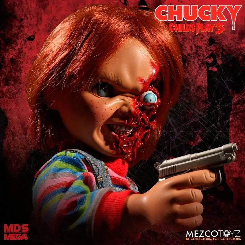 Chucky Childs Play 3 pizza arcú Chucky beszélő figura 38cm termékfotó