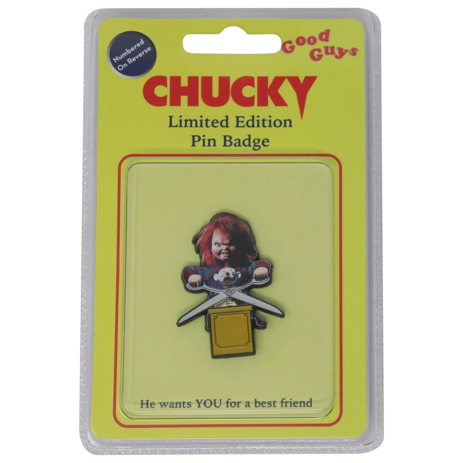 Chucky kitűző Limitált kiadás termékfotó