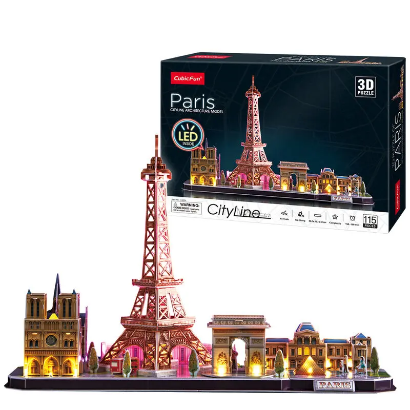 City Line Led Paris 3D puzzle 115db-os termékfotó