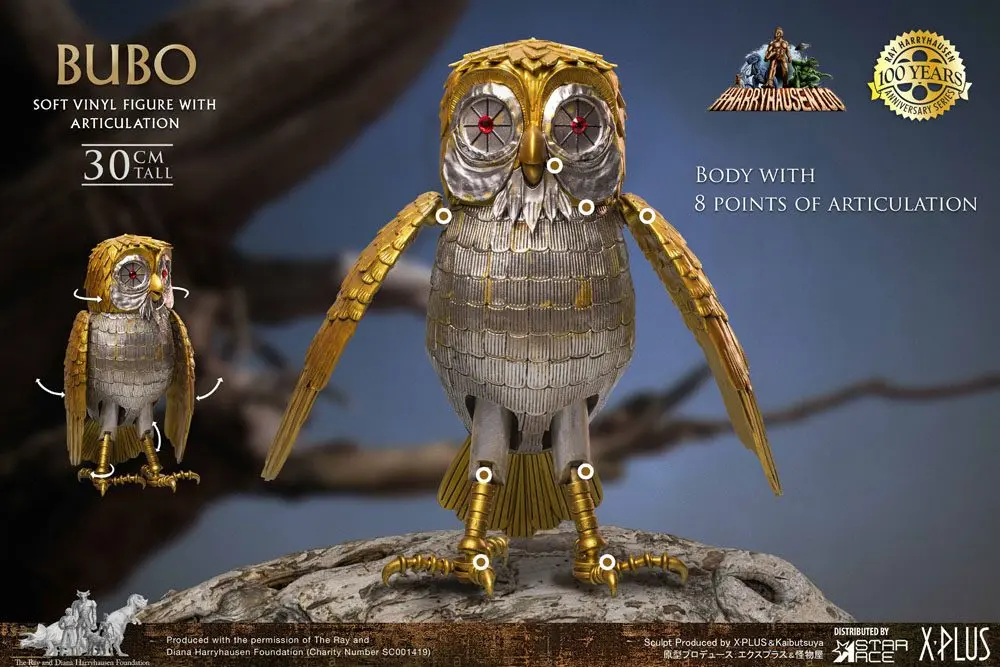 Clash of the Titans Gigantic Ray Harryhausens Bubo Deluxe Ver. Soft Vinyl szobor figura 30 cm termékfotó