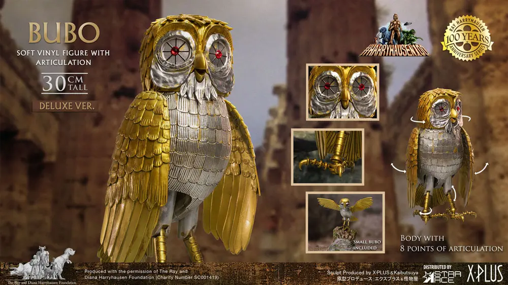 Clash of the Titans Gigantic Ray Harryhausens Bubo Deluxe Ver. Soft Vinyl szobor figura 30 cm termékfotó